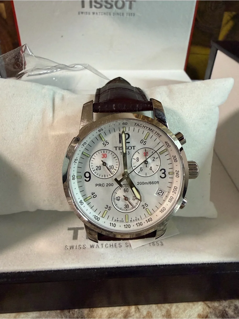 Tissot PRC200 Chronograph T17.1.516.32 NOS 39mm White Dial Full Set